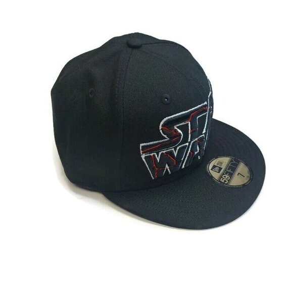 New Era Mens 59Fifty 5950 Cracked WM Star Wars Fitted Hat Black Size 7 - Picture 2 of 8